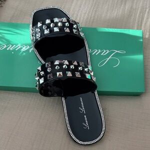 Black Studded Women's Sandals